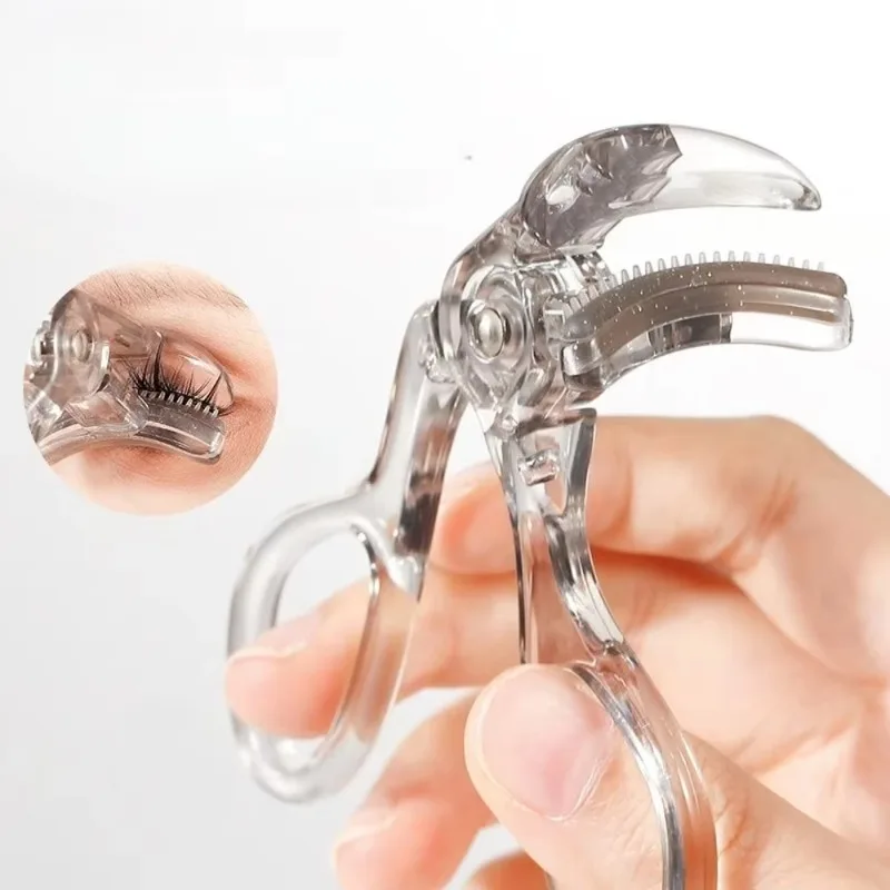 Unisex Dual Type Eyelash Curler with Comb Wide Partial Clip Waterproof Long-Lasting Natural Curl Makeup Tool
