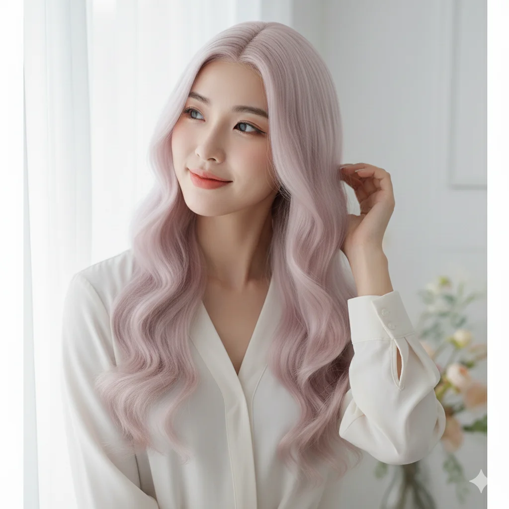 Ashely لوليتا شعر مستعار الوردي للنساء ساكورا الوردي لطيف بيروكات صناعية 26 بوصة طويلة الجسم شعر مستعار متموج تأثيري عقال شعر مستعار 가pal