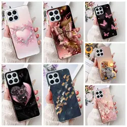 For Honor X8 4G Case Cute Love Heart Cover Soft Silicone Phone Case For Honor X 8 X8 X30i Back Cover TFY-LX1 Shockproof Capa