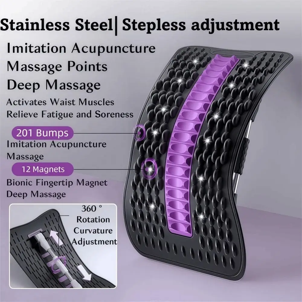 12 Magnets Lumbar Vertebrae Relaxer Shaping Humpback Correction Back Massager Stretching Back Pain Relief Back Cracking Device