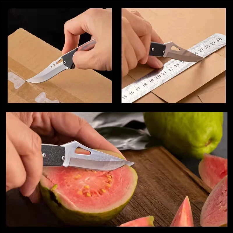 سكين مدمج قابل للطي مع شفرة متينة من الفولاذ المقاوم للصدأ، أداة تخييم للبقاء على قيد الحياة متعددة الوظائف #2