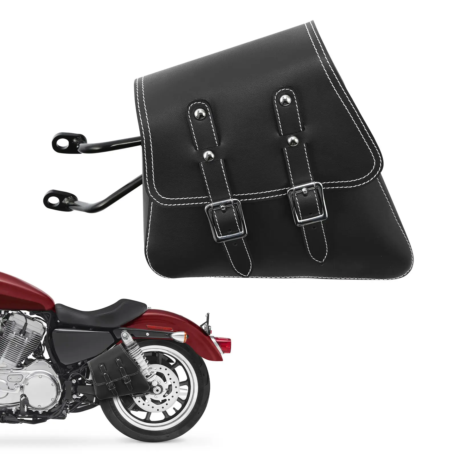 

Saddle Side Bag Saddlebag For Harley Sportster XL 883 1200 2007-2020 Motorcycle