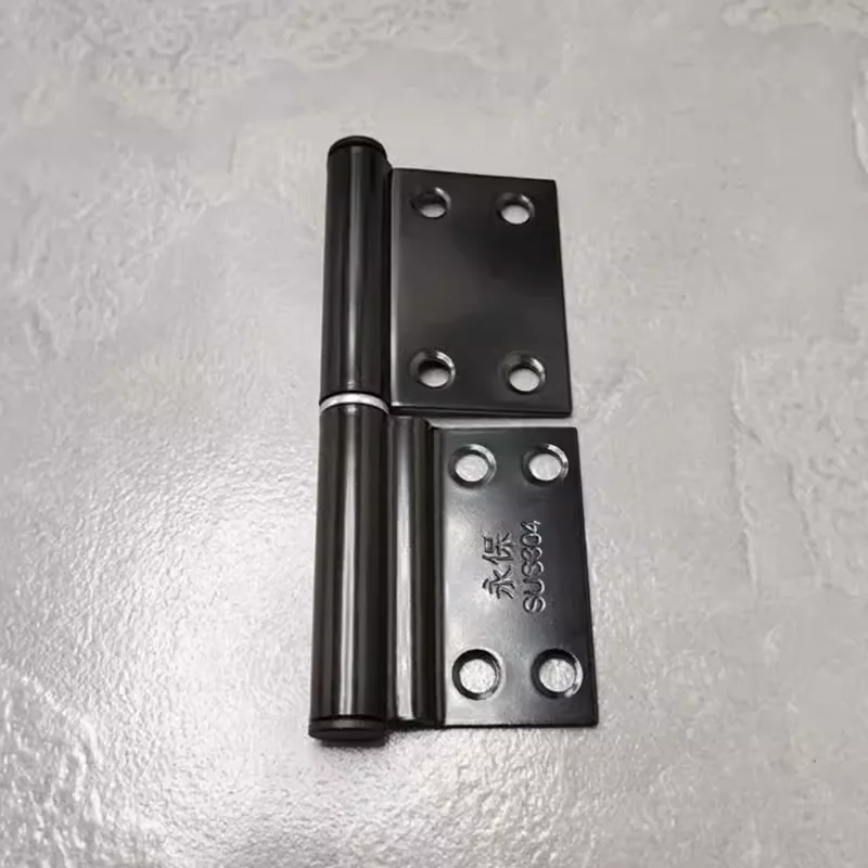 Toilet door hinges aluminum alloy door bathroom door hinges folding complete stainless steel hinge accessories loose-leaf