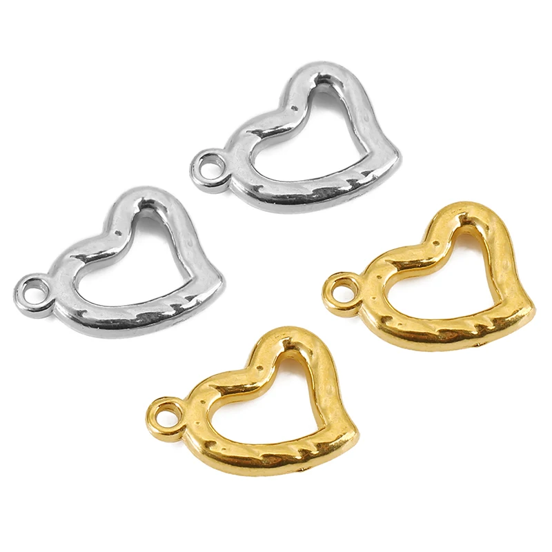 5 Stück nie verblassen PVD Edelstahl Halskette Charms Lot Ohrringe Anhänger Herz Charms für DIY Armband Erkenntnisse Schmuckherstellung – Detail 4