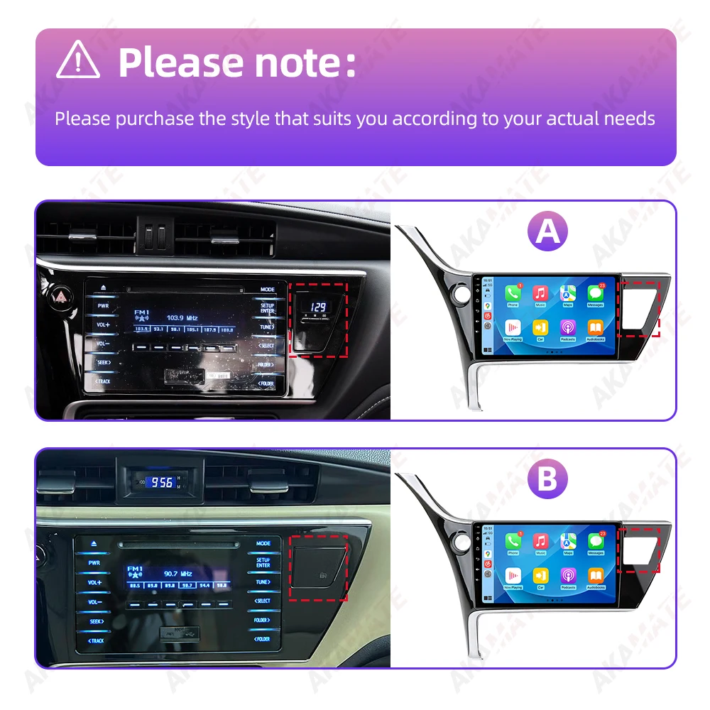 10inch Android Car Radio for Toyota Corolla 11 Auris E180 2017 2018 Multimedia Player CarPlay Android Auto GPS WiFi Autoradio