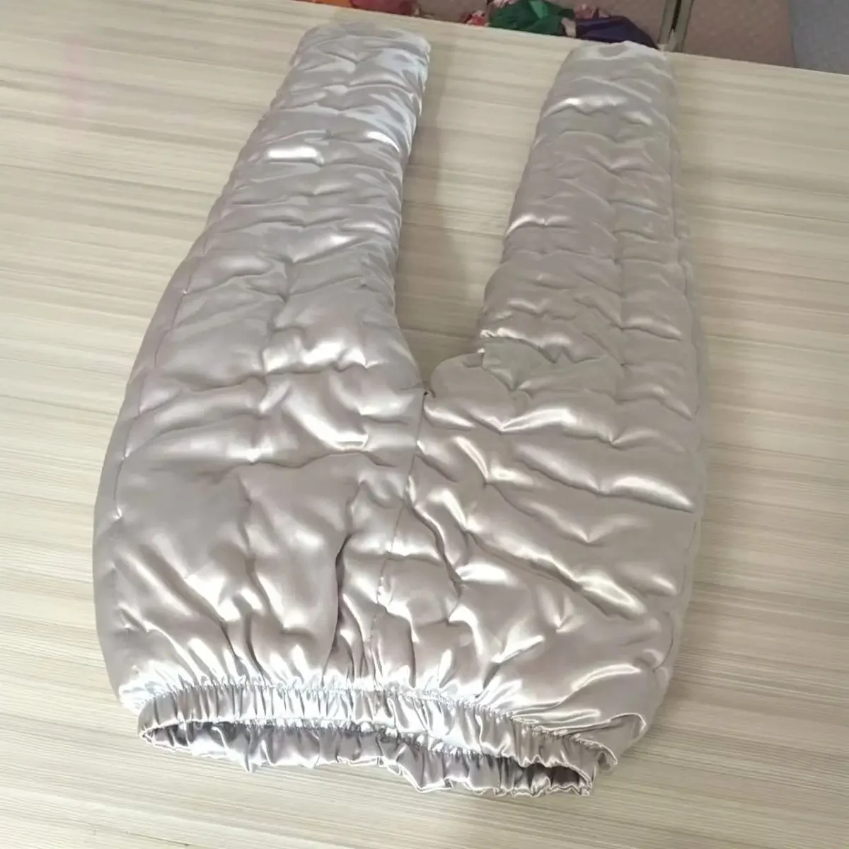 

Long Pants Silk Satin Handmade Cotton Elastic Belt Underpants Autumn Winter Thickened Warm Trousers Warm Sleep Bottoms
