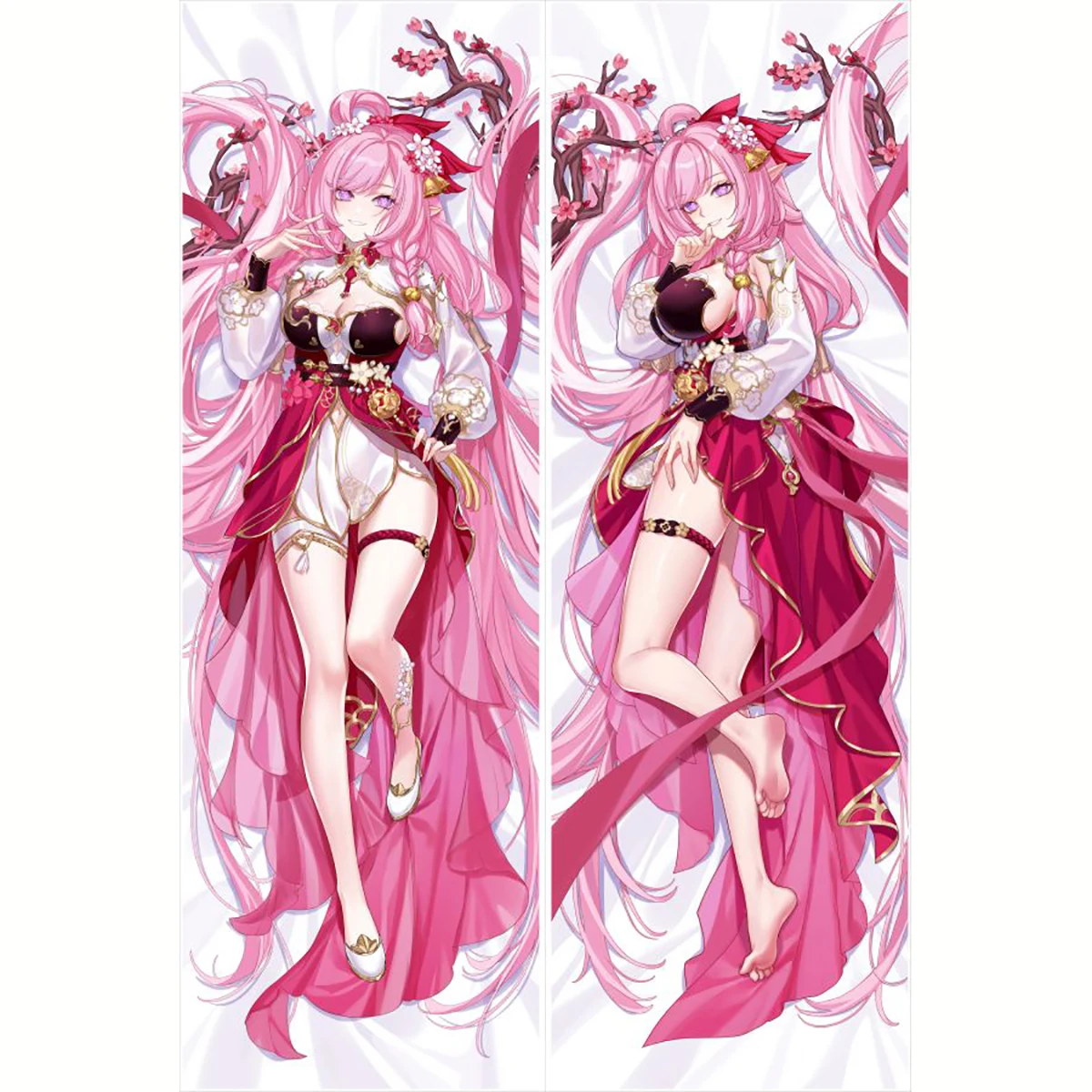 Dakimakura أنيمي إليسيا هونكاي تأثير 3 فستان الزفاف على الوجهين طباعة الحياة الحجم الجسم الوسائد غطاء الكبار المخدة