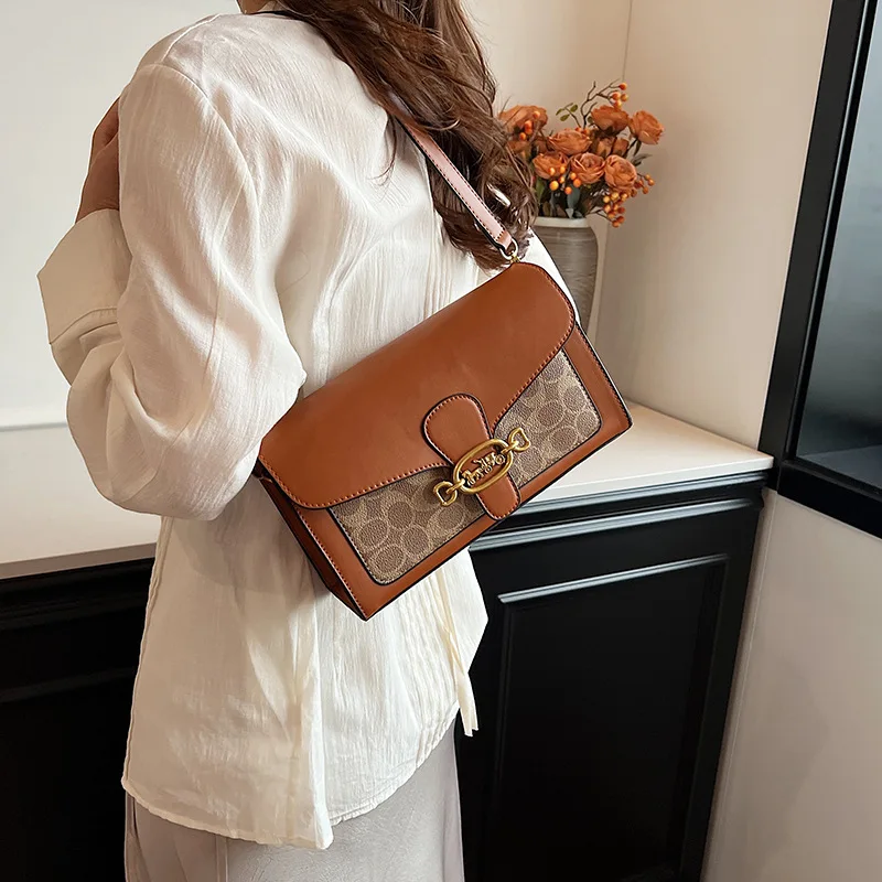 

‌2025 New European & American Style Shoulder Bag - Minimalist Printed Square Purse, Fashion Underarm Messenger Bag for Women‌