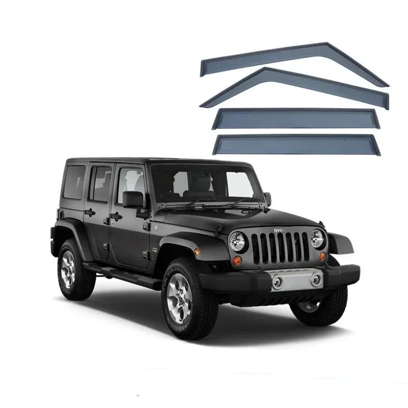 

Window Visor Side Window Deflector Weather Shield For Jeep Wrangler JK JL 2007 2008 2009 2010 2011 2012 2013 2014 2015 2016-2024