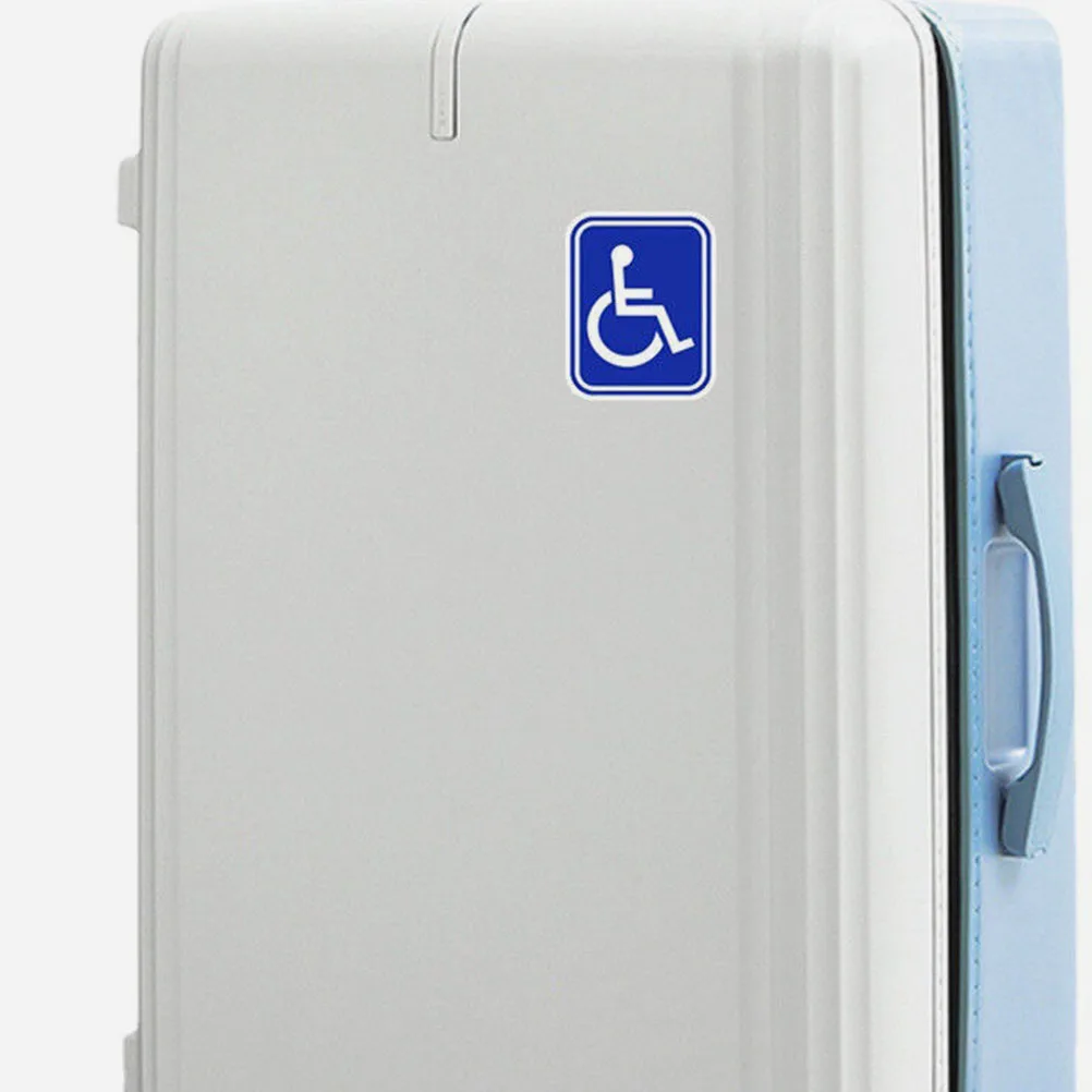 車椅子障害者ステッカーセット 4 個 車の窓用反射ビニールデカール 障害者シンボルサイン アクセシブル駐車場