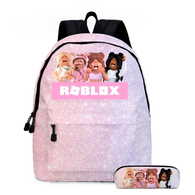 

Robloxs Creative Cartoon Peripheral Backpack for Students Boys Girls Bags Teens Daily Backpack Travel Rucksacks