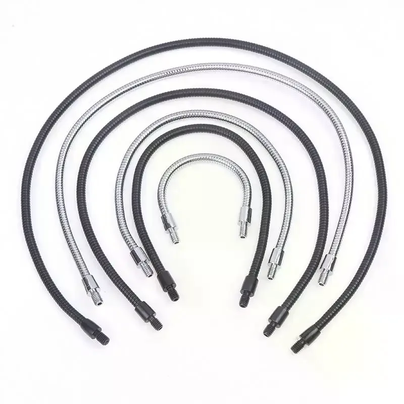 LED M4 Black Silver Microphone Positioning Hose Two External Teeth M4 Flexible Snake Tube