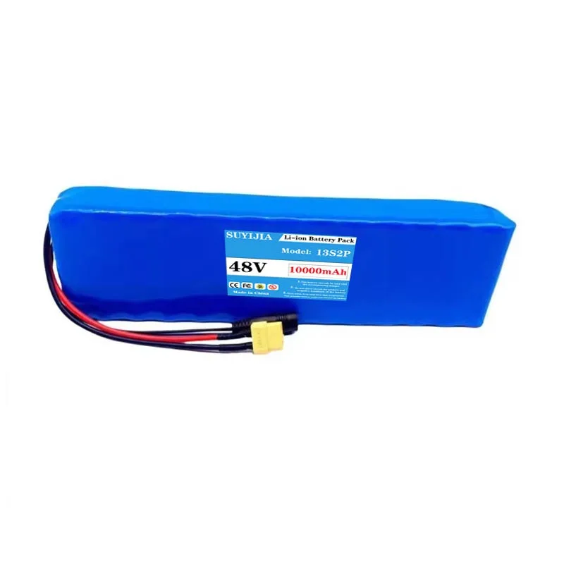 Brand New 48V 10AH 13S2P Lithium-Ion Battery Pack with BMS -250W to 1000W Electric Vehicle Power Supply 54.6V Charger