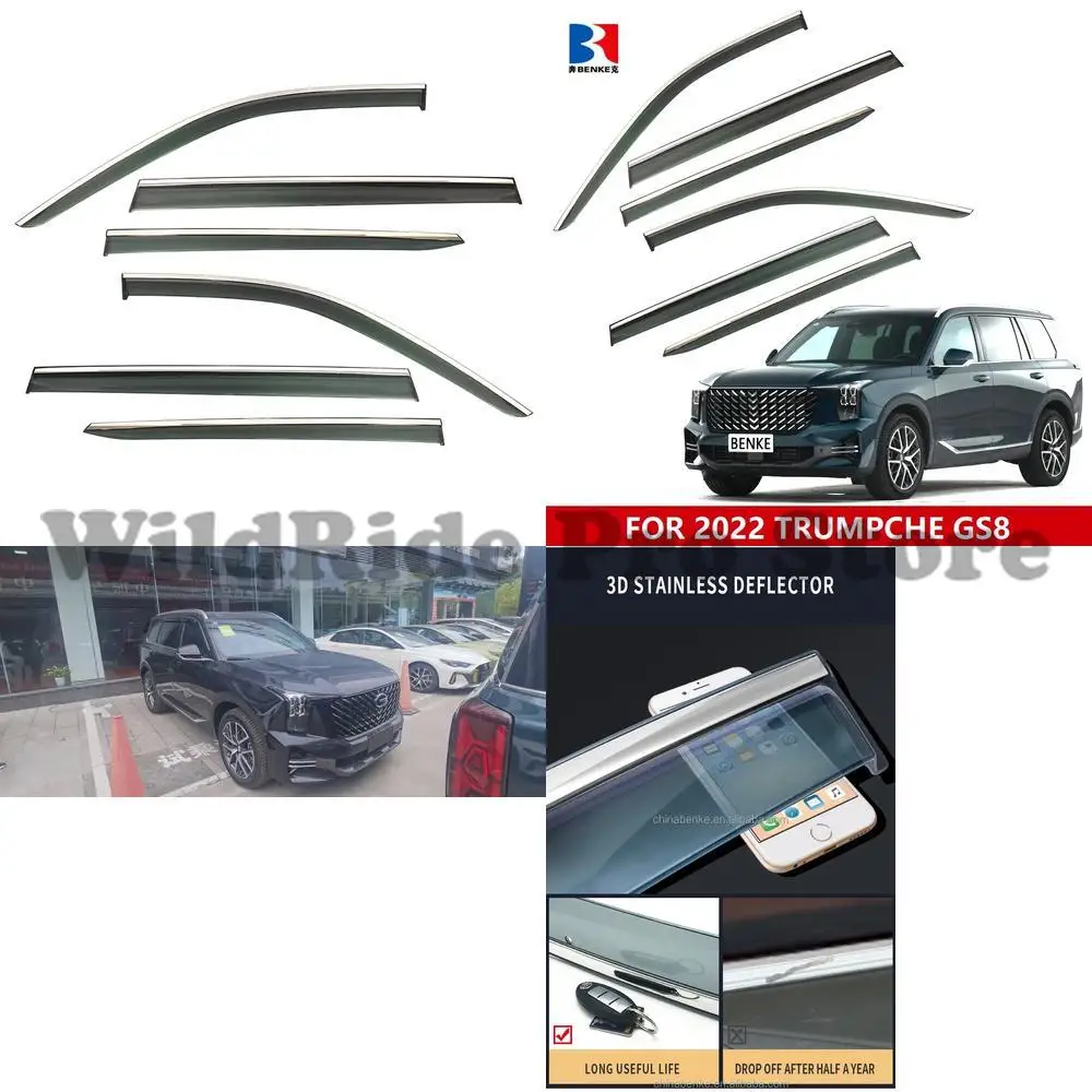 

1 set sunshade for Trumpchi GS8 2022 window visor car exterior trim wind deflector made of PC material