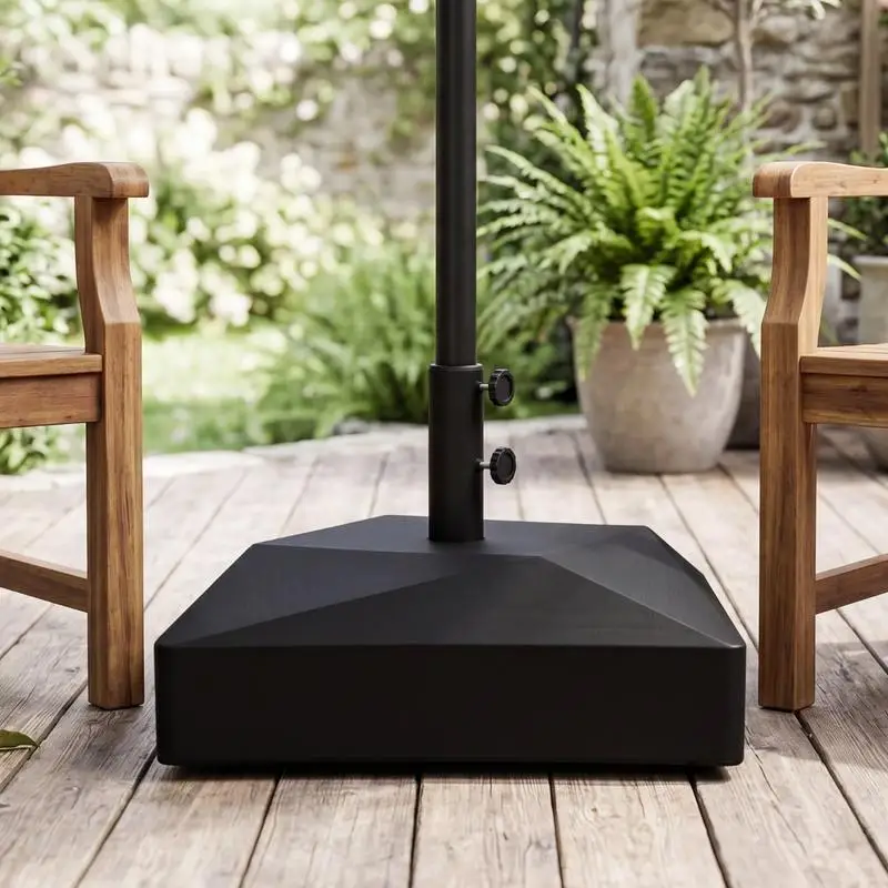 Patio Umbrella Base, Heavy Duty Water Fill Design, Holds 154 Lbs, With 4 Wheels For Mobility, Fits 6-10 Ft Market Umbrellas, For Outdoor Garden, Patio And Commercial Dining Areas