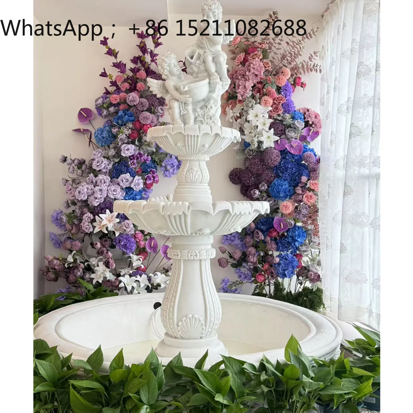 LLY Garden Decoration Flowing Water Fountain Wedding Trevi Pool Villa Garden Terrace Fish Pool Outdoor Garden Ornament