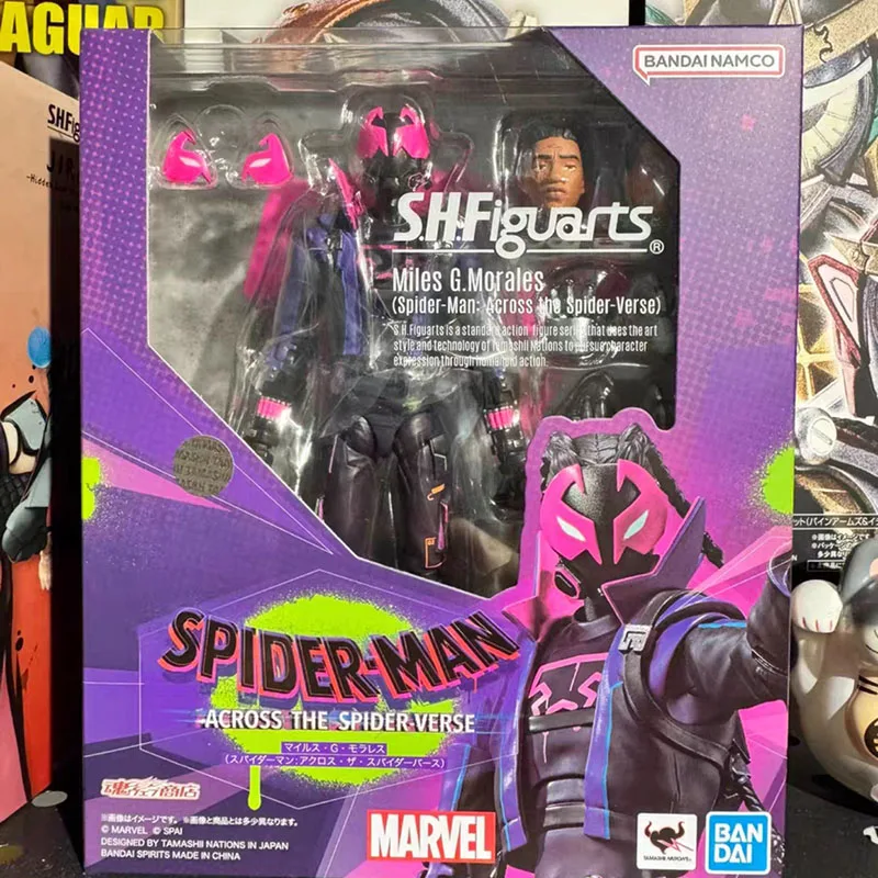 

Оригинальная фигурка Bandai SHF SPIDER-MAN ACROSS THE SPIDER-VERSE Miles G.Morales, готовая модель, комплект аниме, полная игрушка, подарок
