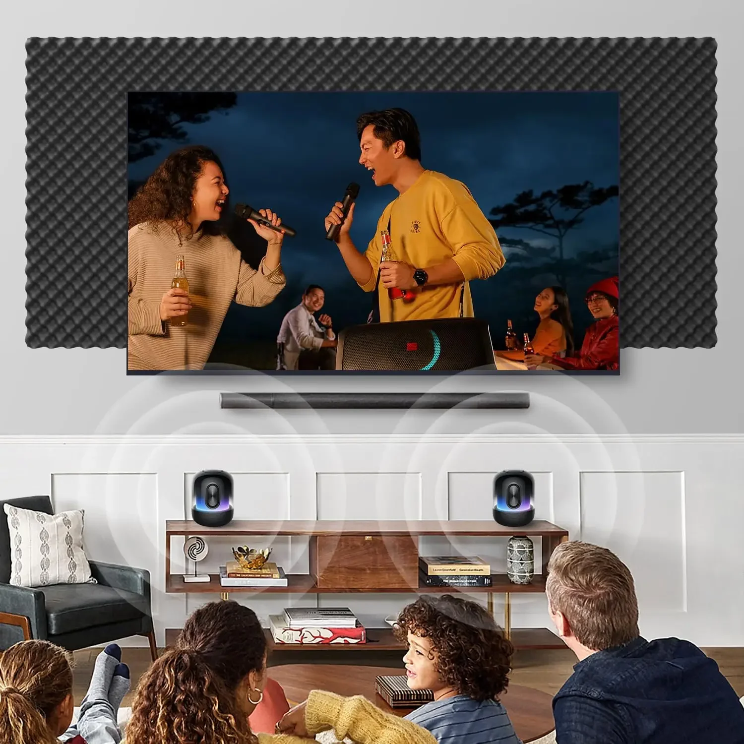 12-48PCS Self Adhesive Acoustic Panels Soundproof Wall Foam Tiles Noise Reducing for Home Studio Bedroom Sound Deadening