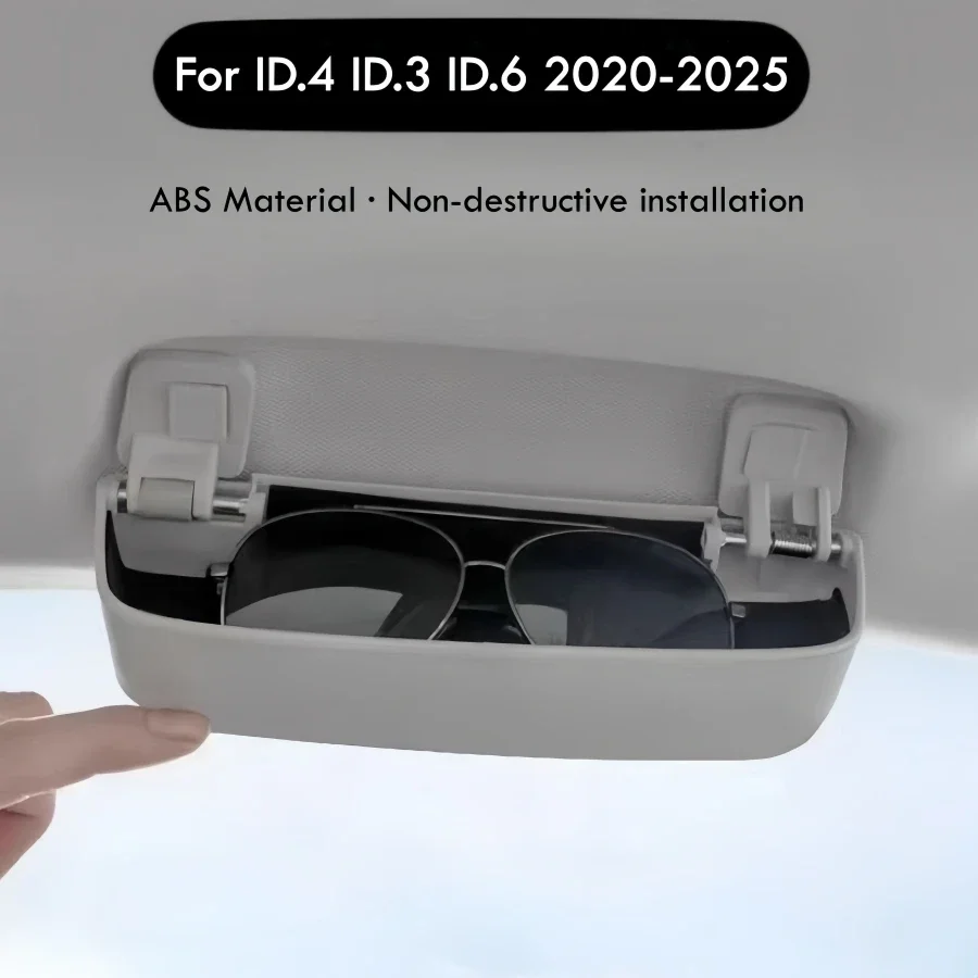 

ABS Car Styling For VW ID4X ID4 CROZZ ID6 CROZZ ID.6 X Glasses Sunglasses Case Holder Grab Handle Storage Box