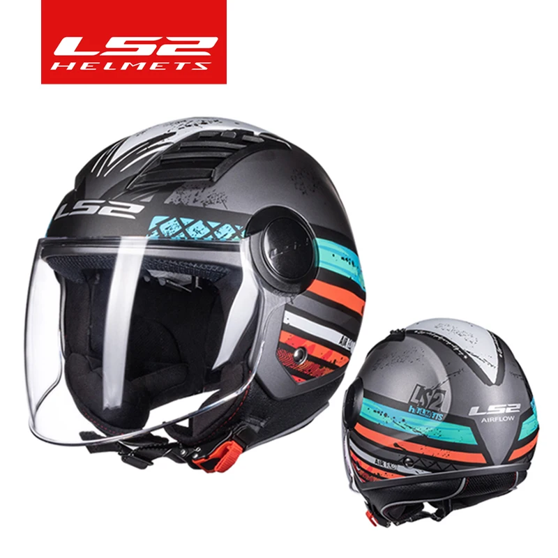 

LS2 Airflow motorcycle helmet ls2 of562 open face scooter half face motorbike helmets casco moto capacete