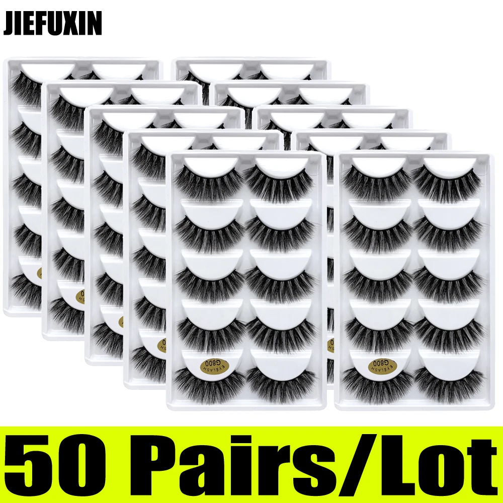 50 Pairs 3d Nertsen Wimpers Groothandel 10 doos 3d nertsen wimpers natuurlijke lange valse wimpers wimpers extension cilios g806 g800