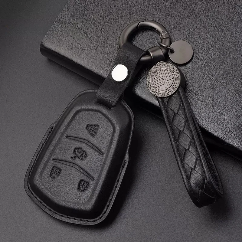 

Key Case Key Bag Key Cover For Cadillac CT4/CT5/XT4/XT5/XT6/ATSL/GTXTS Leather Clasp Case Car Modification Accessories Supplies