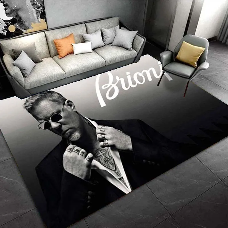 Brioni Kiton Fashion Suit Brand Logo Area Rugs for Living Room Bedroom Decoration Rug Children Play Room Mats Anti-slip Carpets