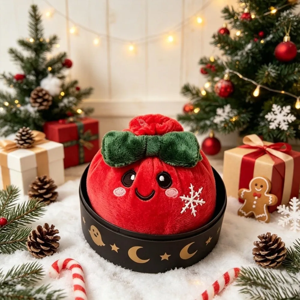 New Christmas Dumpling Squeeze Toys Snowman Santa Claus Doll Sensory Toy with Tray Elk Pinching Gifts