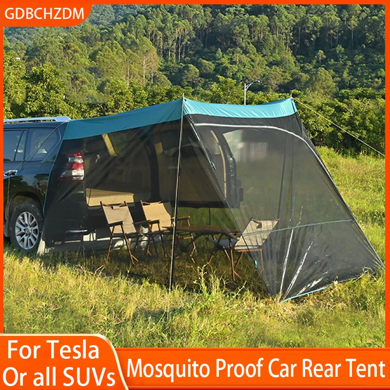 Car Rear Tent Outdoor Camping Sunshade Mosquito Control SUV/Tesla Car Camping Tent Trunk Car Side Car Rear Canopy