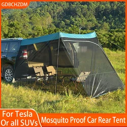 Tenda posteriore per auto campeggio all'aperto parasole controllo zanzara SUV/Tesla auto tenda da campeggio tronco auto lato auto baldacchino posteriore