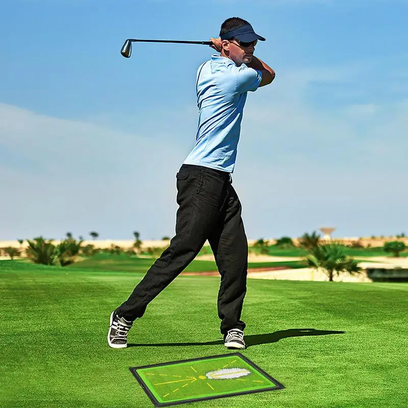 Golf Track Pad Putting Aid Anti-Slip Pad Training Equipment Supplies Multi-Layer Outdoor Training Padding For Golfer Practice