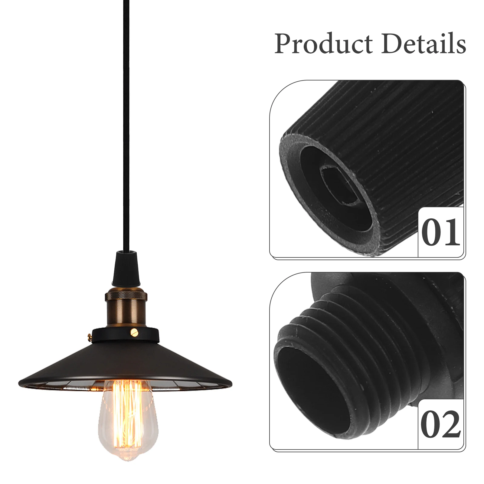 

50pcs Cable Glands Cord Grips Pendant Light Strain Relief Wire Locking Clips Durable Pp Material Easy Install For Home