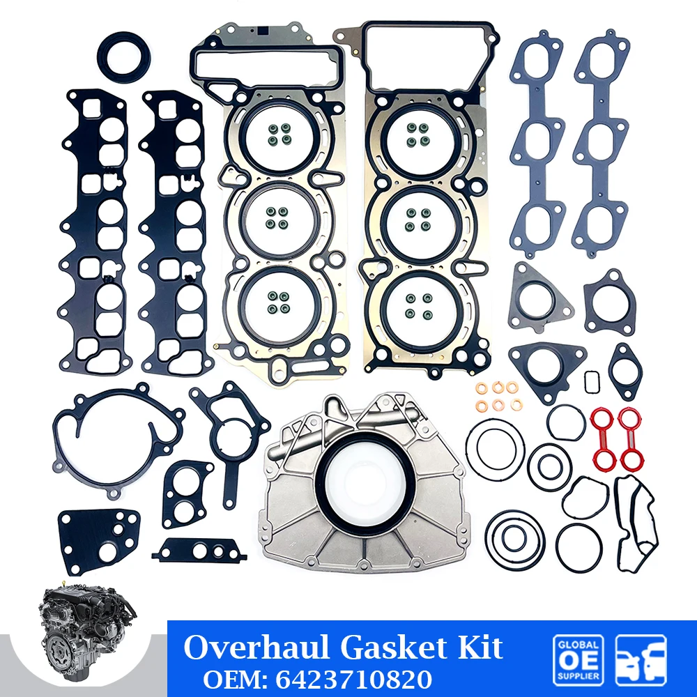 M642 エンジンオーバーホール再構築ガスケットセットメルセデスベンツ OM642 826 3.0T カーアクセサリー 6423710820   シリンダーヘッドガスケットキット