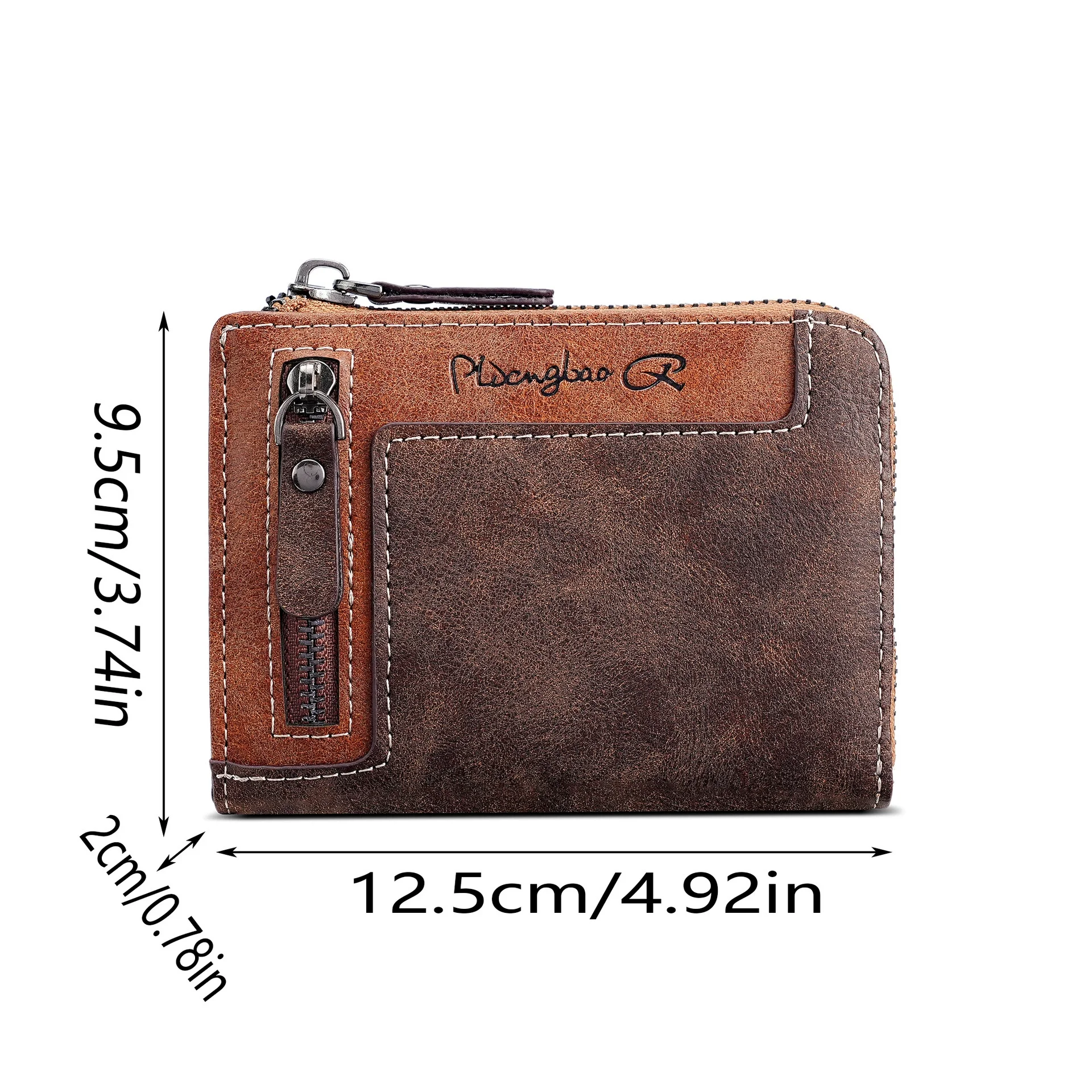 Men's New Zipper Small Money Bag Youth Fashion Vertical Multi Card Function Wallet Zipper Zero Card Holder Coin Bag image 6