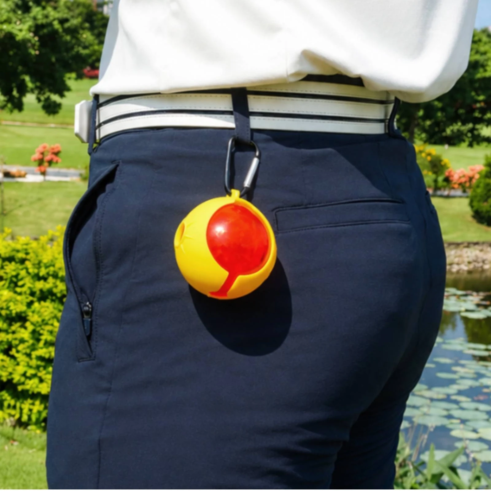 Park Golf Ball Sleeve Round Silicone Ball Holder Hanging Opening