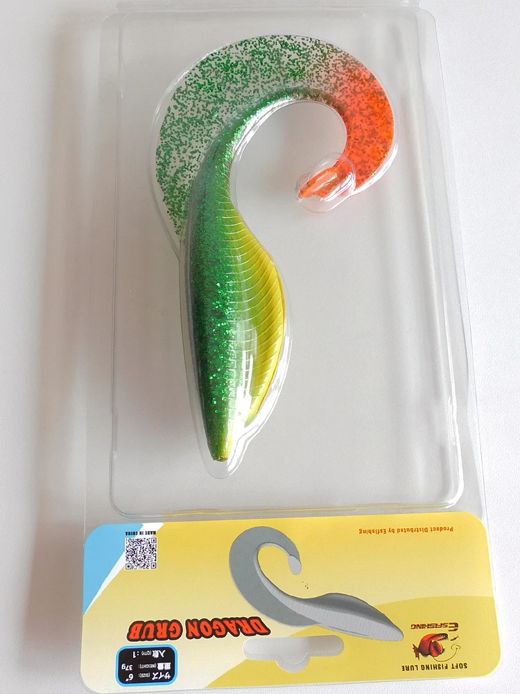 ESFISHING großer Köder aus Silikon, 150 mm, zum Angeln von Hechtforellen und Barsch