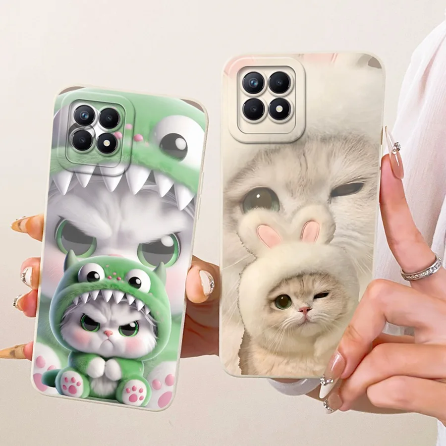For Realme 8i 4G Case RMX3151 Cute Cartoons Soft Silicone Lens Protective Full Cover For Realme8i Narzo 50 Phone Fundas