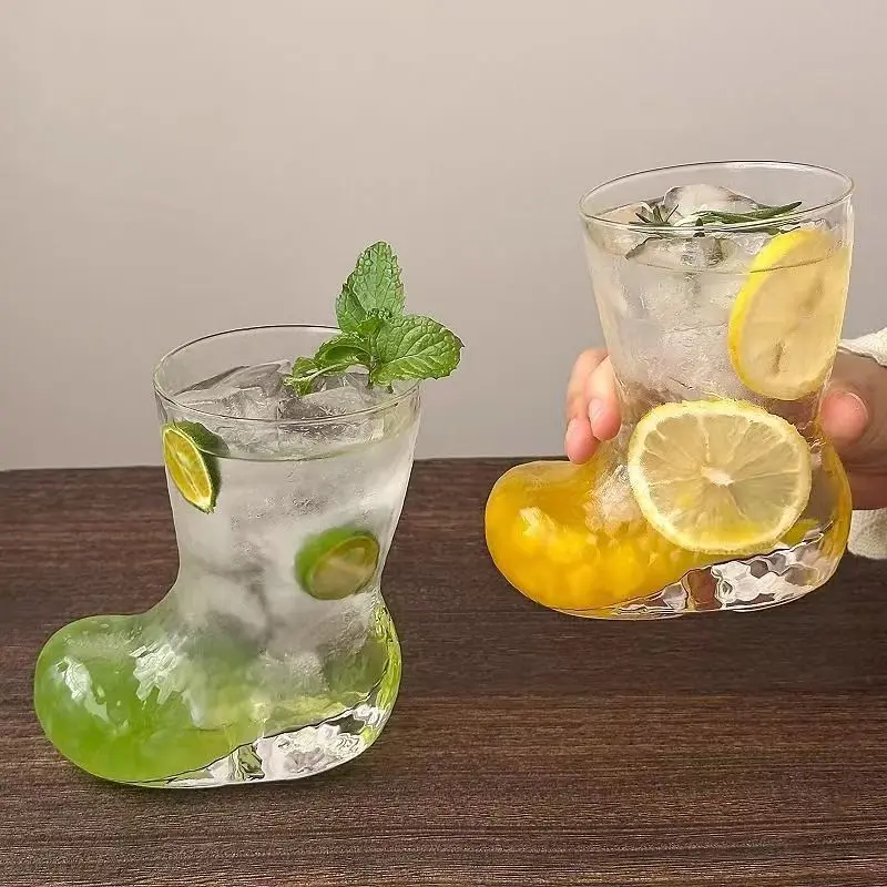 

Creative Boots Glass Personalized Juice Milk Cold Drinks Beer Cups Bar Cocktail Wine Water Whisky Champagne Cups