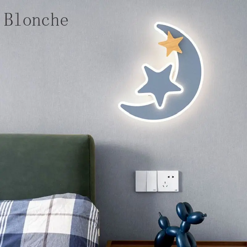 Imagem -03 - Led dos Desenhos Animados Lâmpada de Parede Nordic Acrílico Interior Decoração Luzes para o Quarto do Miúdo Iluminação Casa Decorações Arandela Lâmpadas