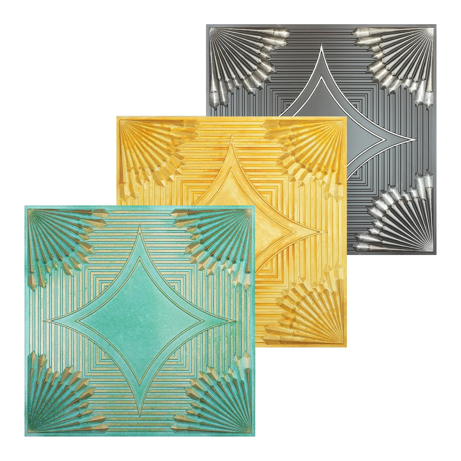 Chalk painted ceiling tiles, pvc wall panel, high-quality materials, PL81 10tiles/lot view 2