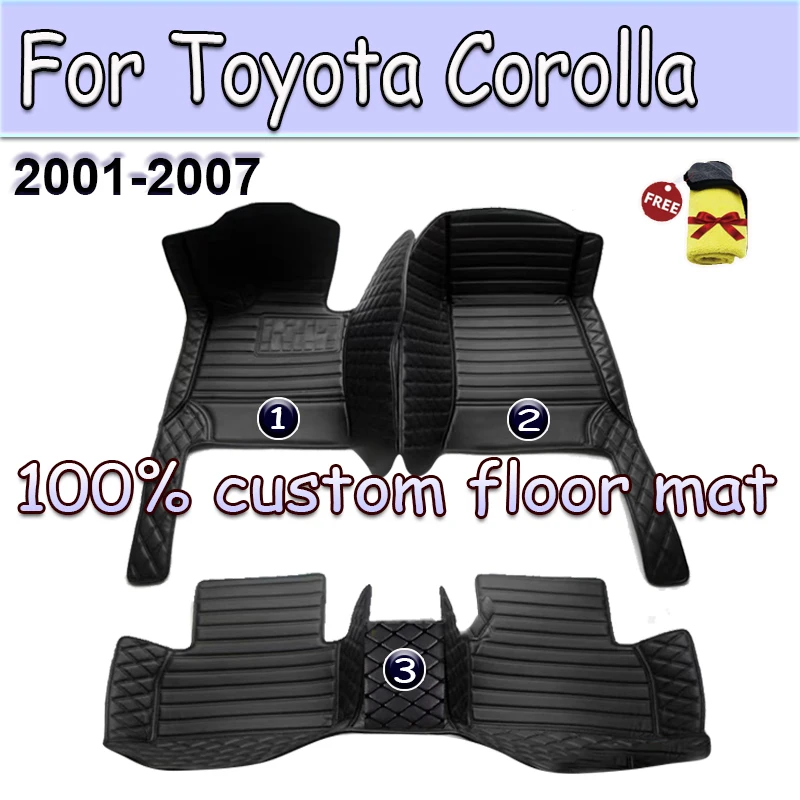 

Автомобильные коврики для Toyota Corolla E120 2001 ~ 2007, водонепроницаемые защитные автомобильные коврики, Аксессуары для автомобилей