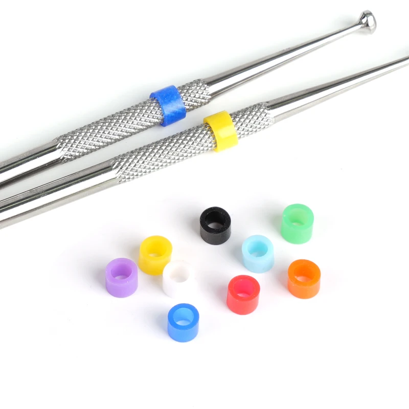 100pcs/box Dental Instrument Color Code Rings Mix Color Autoclavable Instrument Marker Identification Circle Dentist Materials