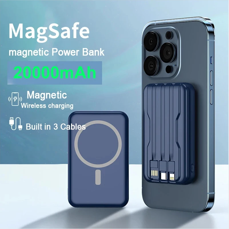 

Magnetic Power Bank 20000mAh 10W Wireless Fast Charging Portable Battery Magsafe Powerbank for iPhone 16 14 15 pro Huawei Xiaomi