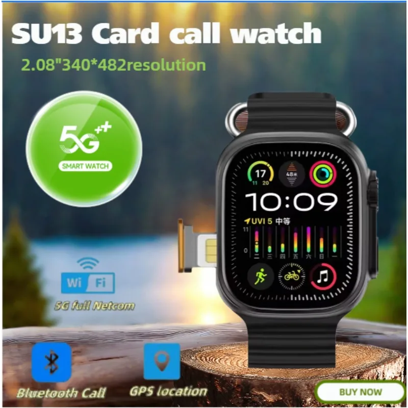 

SU13 5G Все умные часы Android Операционная системаGPS Карта Google Play YouTube Шагомер Трекер сна SIM-карта