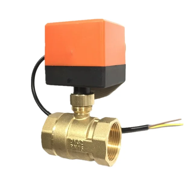 12V 24V AC220V 480VAC 3-Wire Motorized Ball Valve Actuator-1/2 Inch Electric Full Port Water Valve OEM for Industrial Use