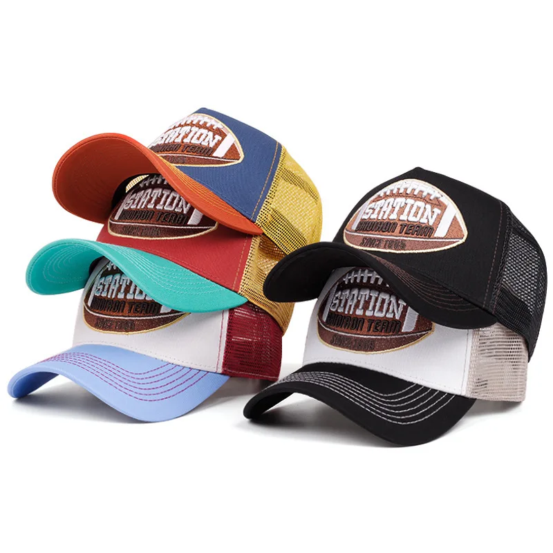 

Flat Brim Trucker Cap New Rugby Hat Baseball Summer Versatile Sunshade Casual Fashion Snapback Hat