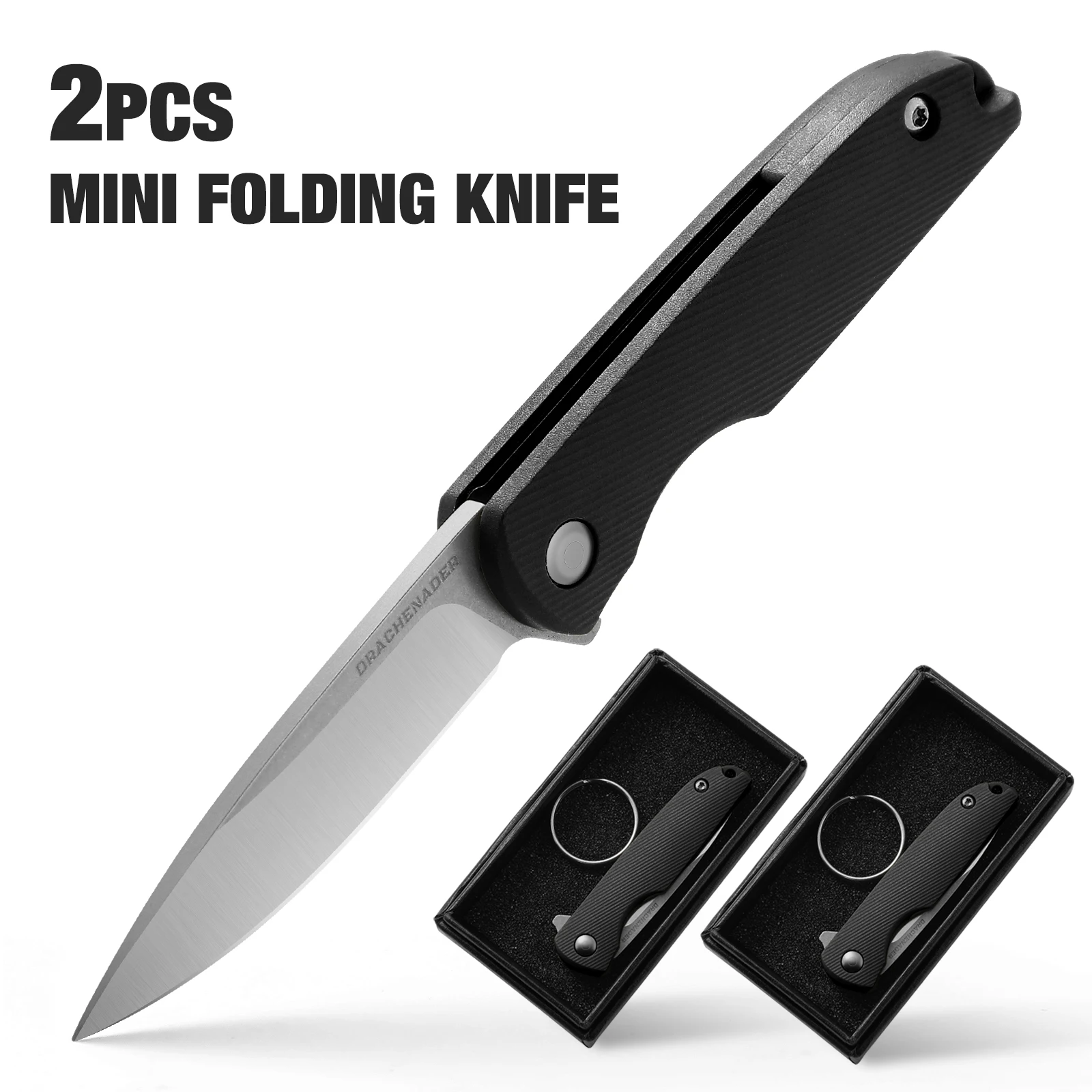 Mini Folding Knife Small Pocket Knife Portable Abs Handle Outdoor Knives Box Cutter EDC Key Utility Knife For Men Women