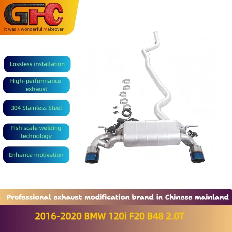 

Applicable to the 2016-2020 BMW 120i F20 B48 2.0T Mid Rear Stainless Steel Catback High-performance Exhaust System with Muffler