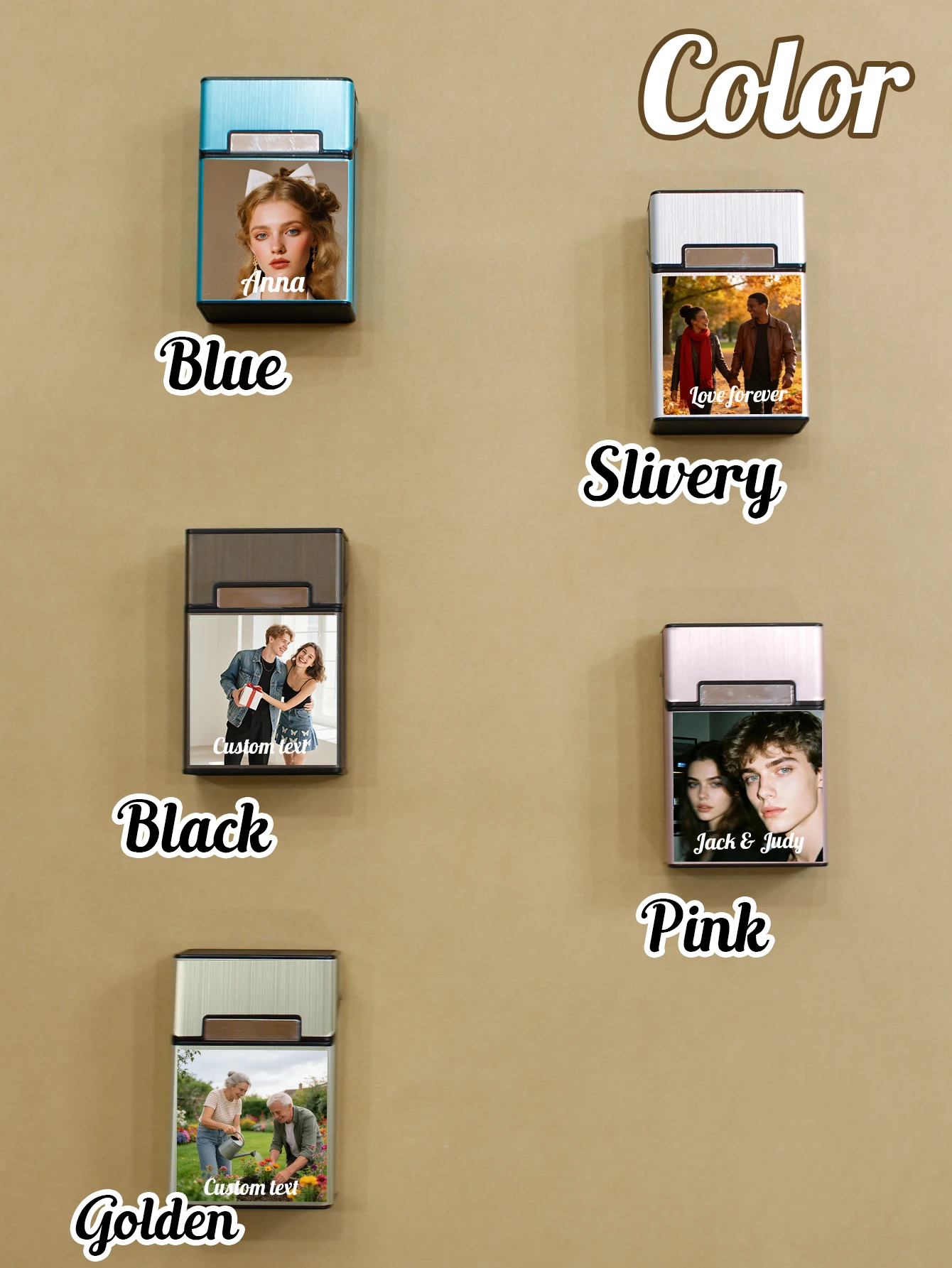 Personalized Photo Cigarette Case Gift, Custom Image Holder Pocket Accessory, Stylish Daily Carry Idea, Surprise Present,