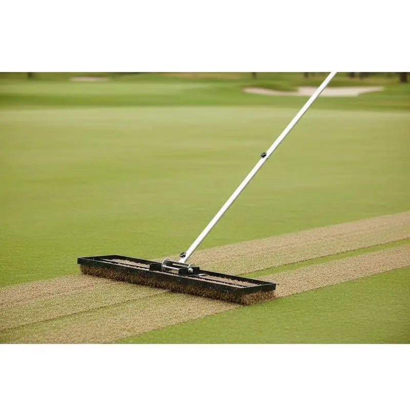 

Free Shipping-Soil Leveling Tool 30x10 in For Yard Garden Golf Course, Carbon Steel 83.9 in Handle 3 Heights Adjustable Ground L